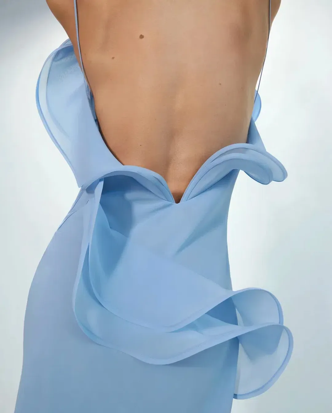 Selezza London Chiffon Maxi Dress Blue Size AU 8 for rent on The Volte - main image