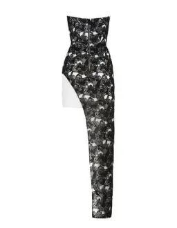 Manning Cartell Juliet Asymmetric Dress Black White Size 10 for rent on The Volte - image 2