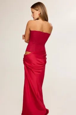 HNTR The Label Huxley Gown Wine Size AU 8 for rent on The Volte - image 2