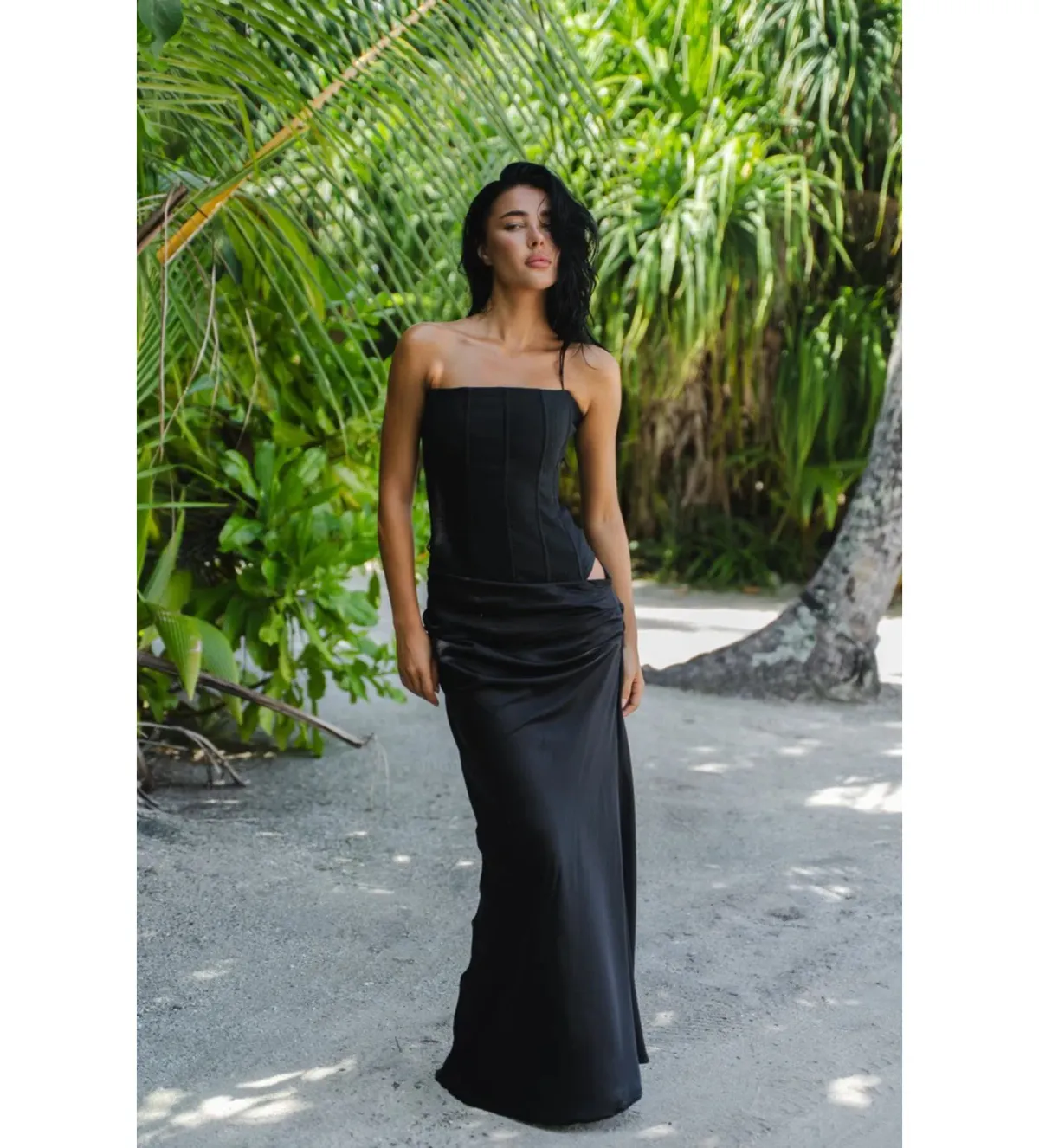 HNTR the label Huxley Gown Black Size AU 6 for rent on The Volte - main image