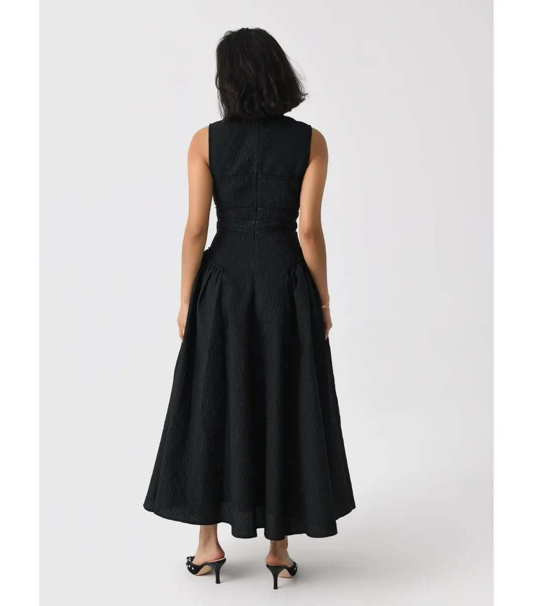 Rachel Gilbert Sophia Midi Dress Black Size AU 10 for rent on The Volte - main image