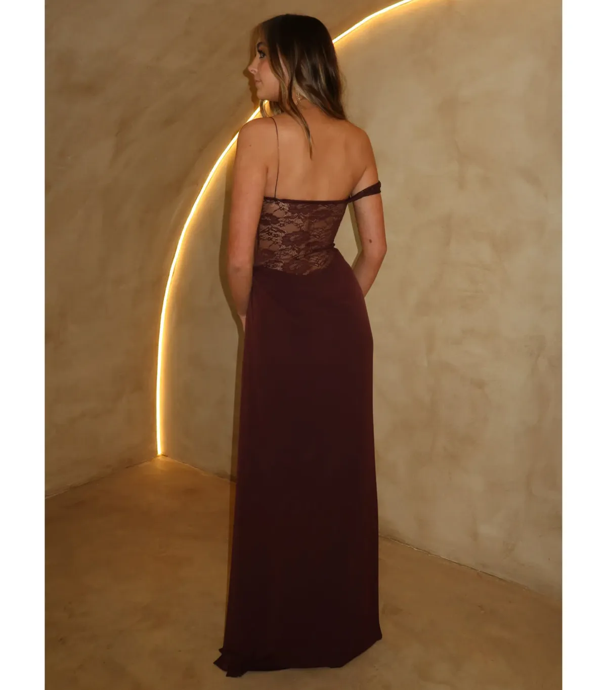 Natalie Rolt Sloane Maxi Dress Espresso Size AU 8 - Image 2