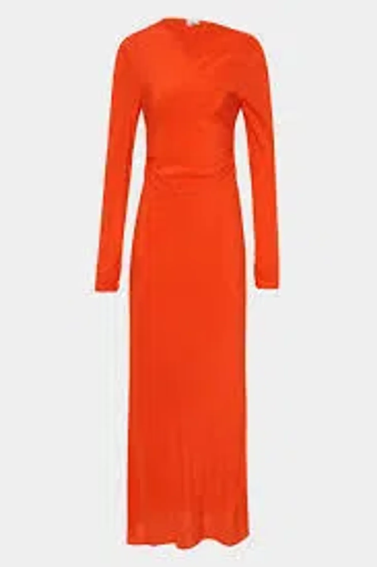 Sir The Label Fresca Gathered Midi Dress Tangerine Size 12 - Image 3