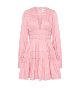 Aje Fallingwater Gathered Mini Dress in Powder Pink Size S / AU 8 for rent on The Volte - image 5