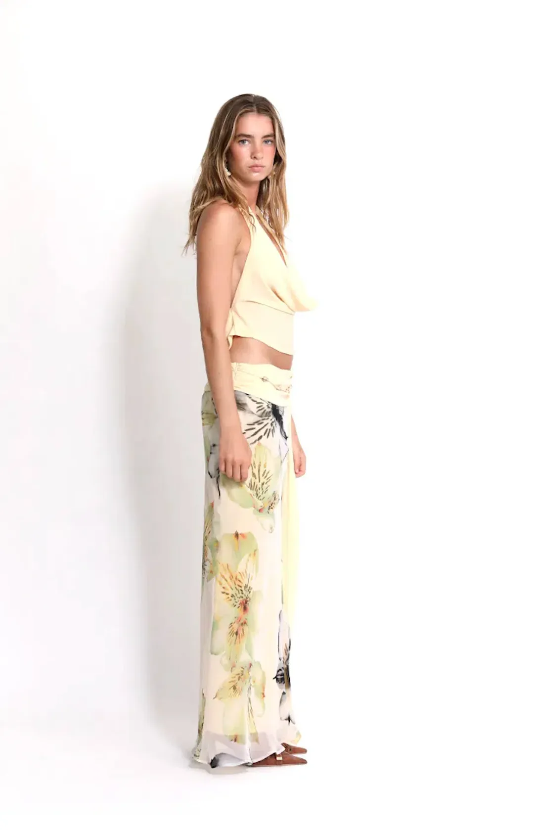 Katali Kaia Cowl Top and Belle Skirt Orchid Romance Size 8 / AU 8 for rent on The Volte - main image