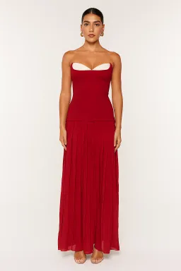 She is OLLÁ Nicolette Maxi Dress in Raspberry Size 8 for rent on The Volte - image 1