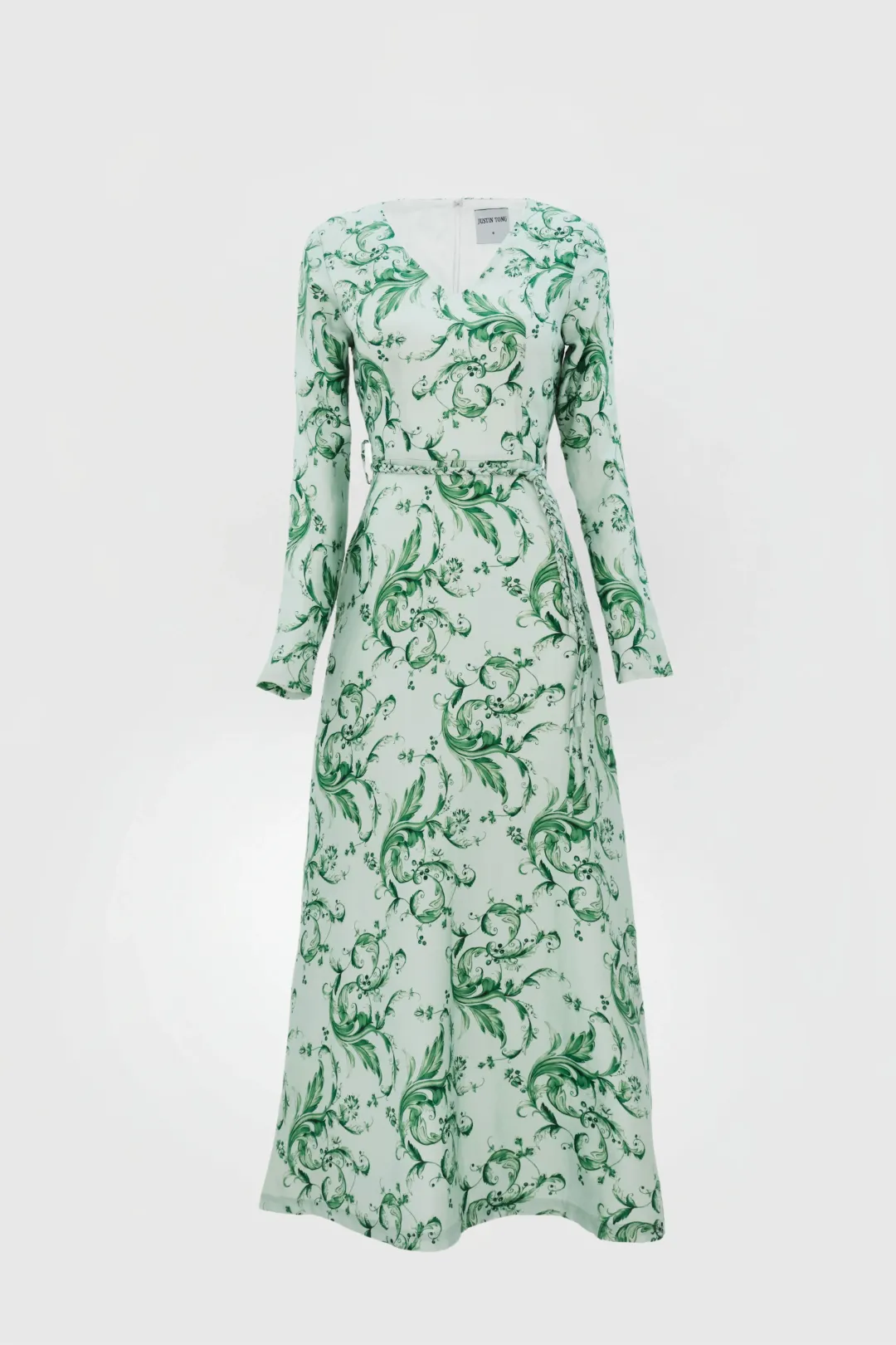 Justin Tong Eleanor Maxi Dress Green Size 8 for rent on The Volte - main image