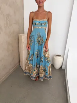 Alemais La Sirena Exclusive Cassie Sundress Maxi Dress Print Size 10 for rent on The Volte - image 3