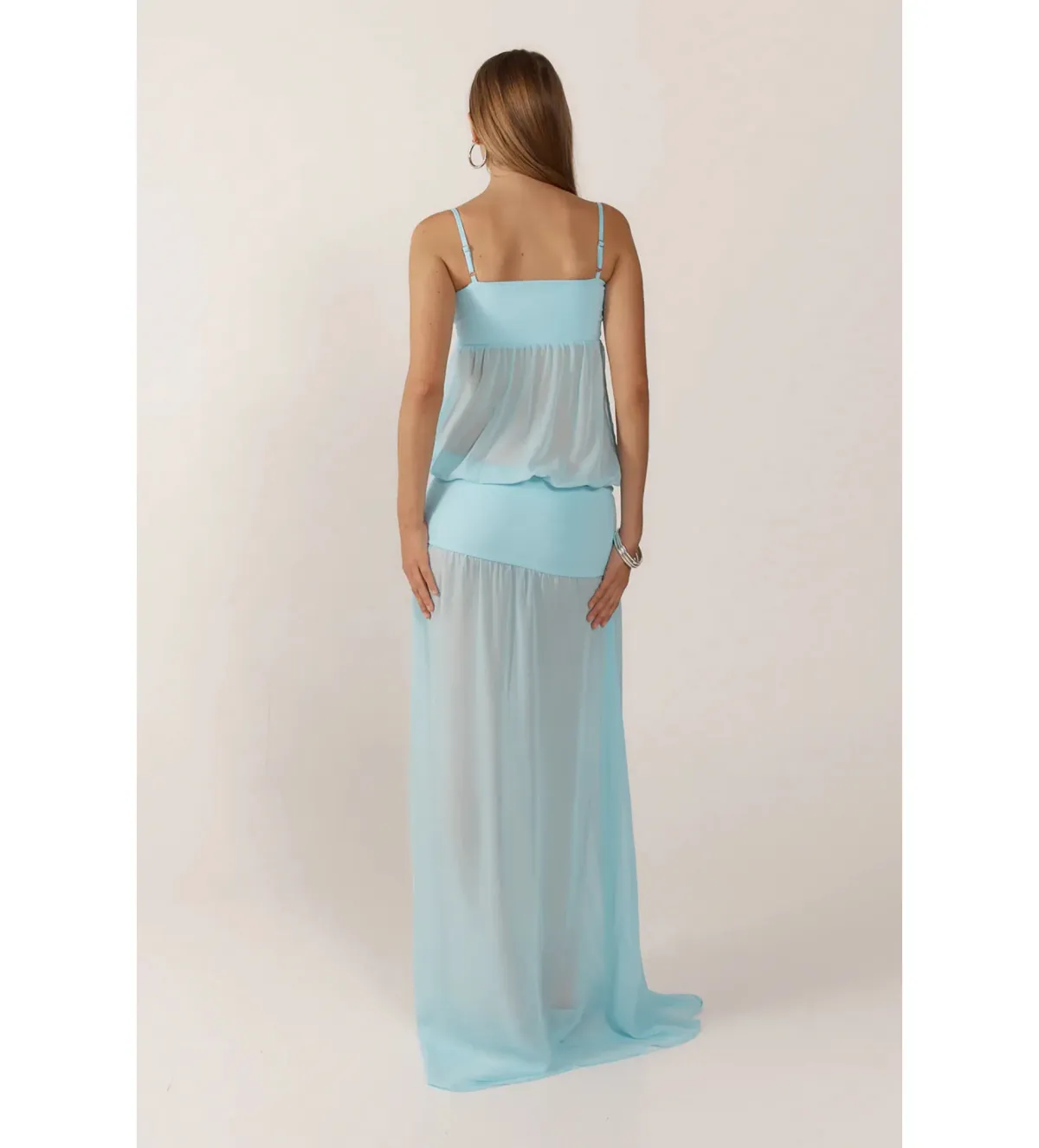 Ance Gria Romeo Gown Aqua Size 8 - Image 6