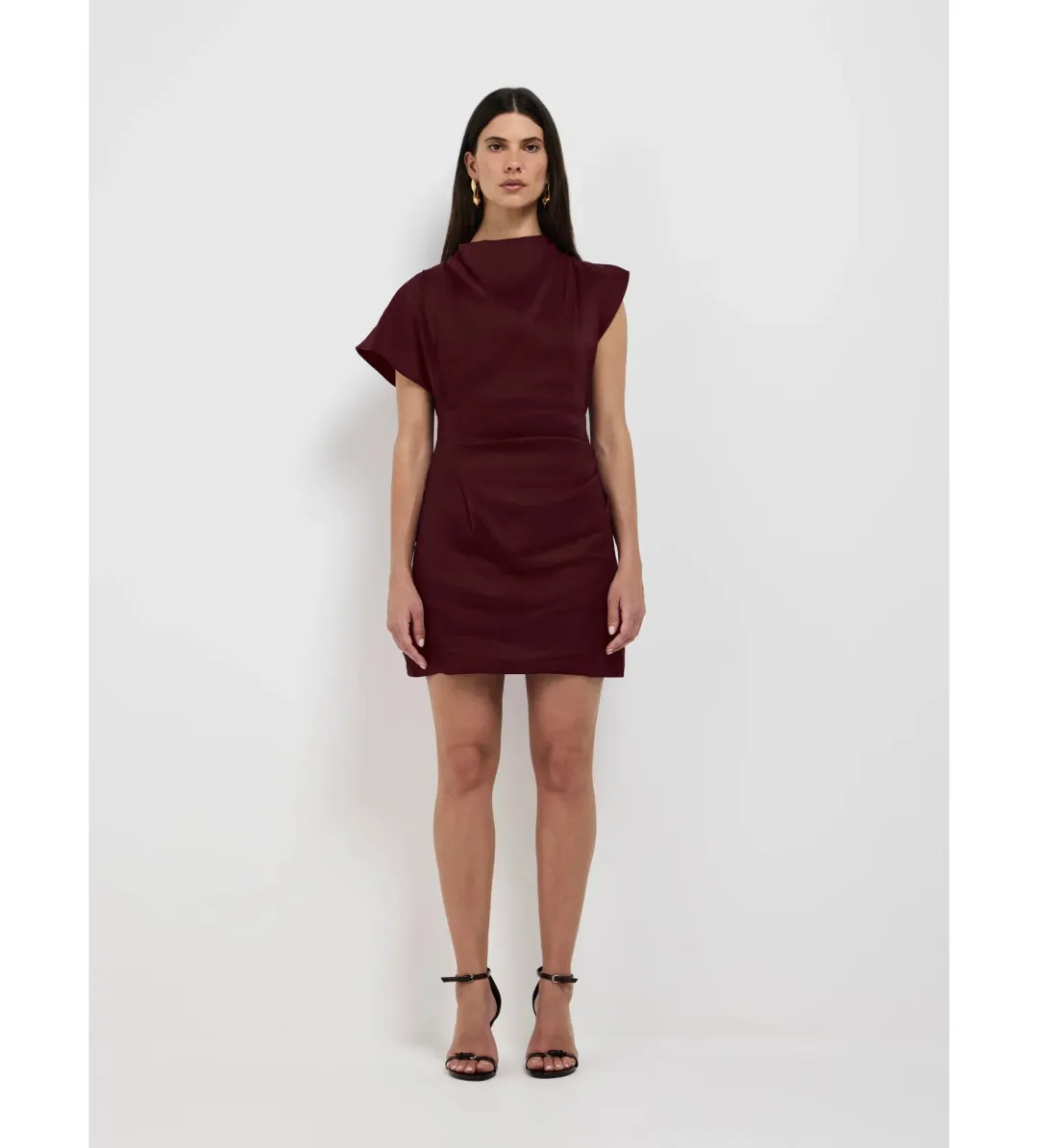 Sheike Paris Nights Mini Dress Burgundy Size AU 18 for rent on The Volte - main image