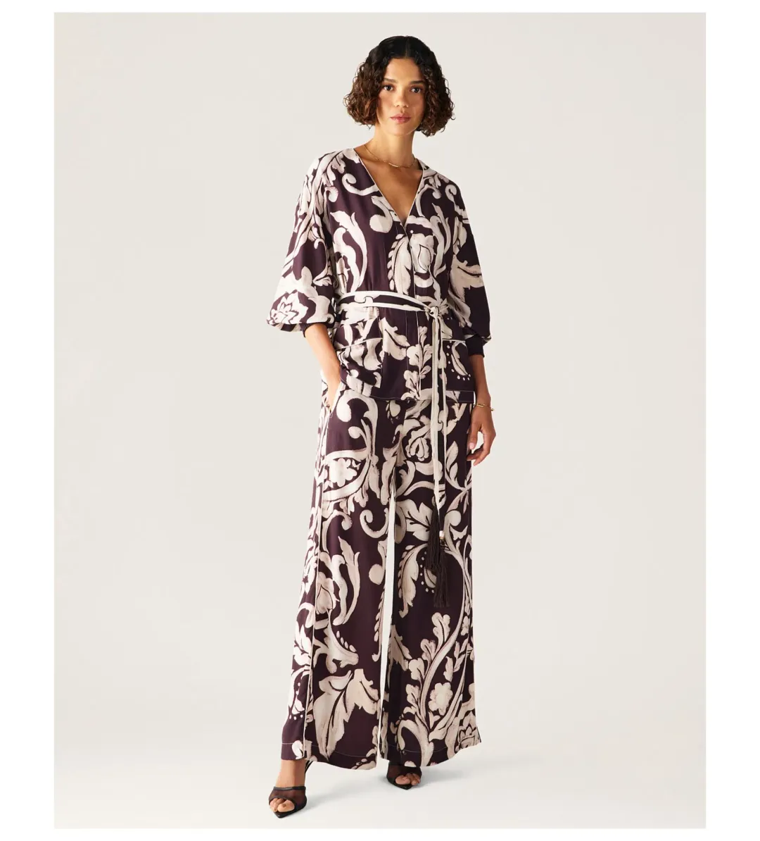 MOS The Label Seraphine Pants Multi Floral Size 12/L for rent on The Volte - main image