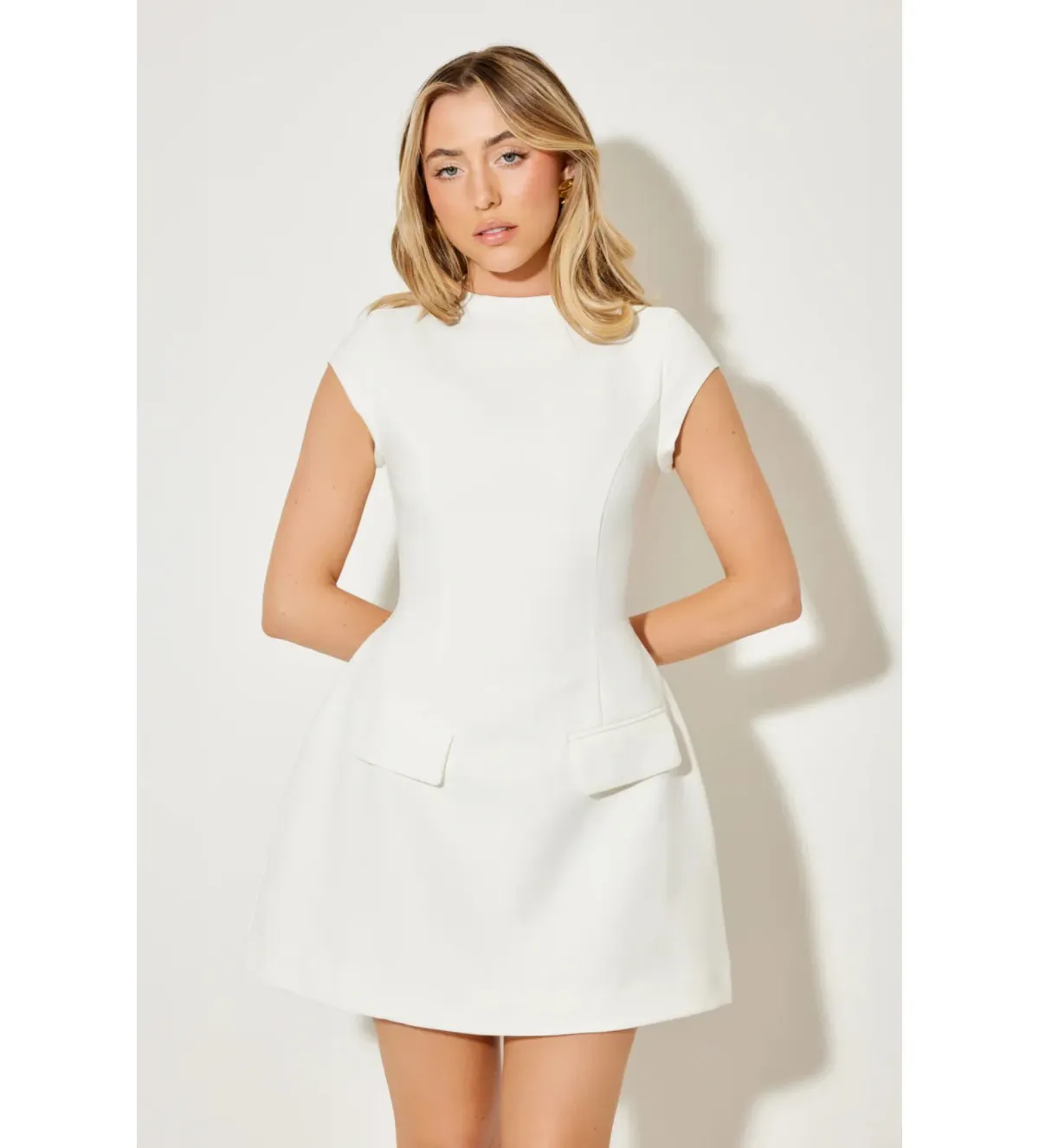 Odd Muse The Ultimate Muse Cap Sleeve Mini Dress White Size XS AU 6 - Image 4