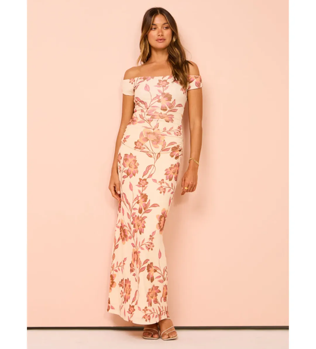 Ownley Ines Midi Dress Vanilla Floral Size XS/AU 6 for rent on The Volte - main image