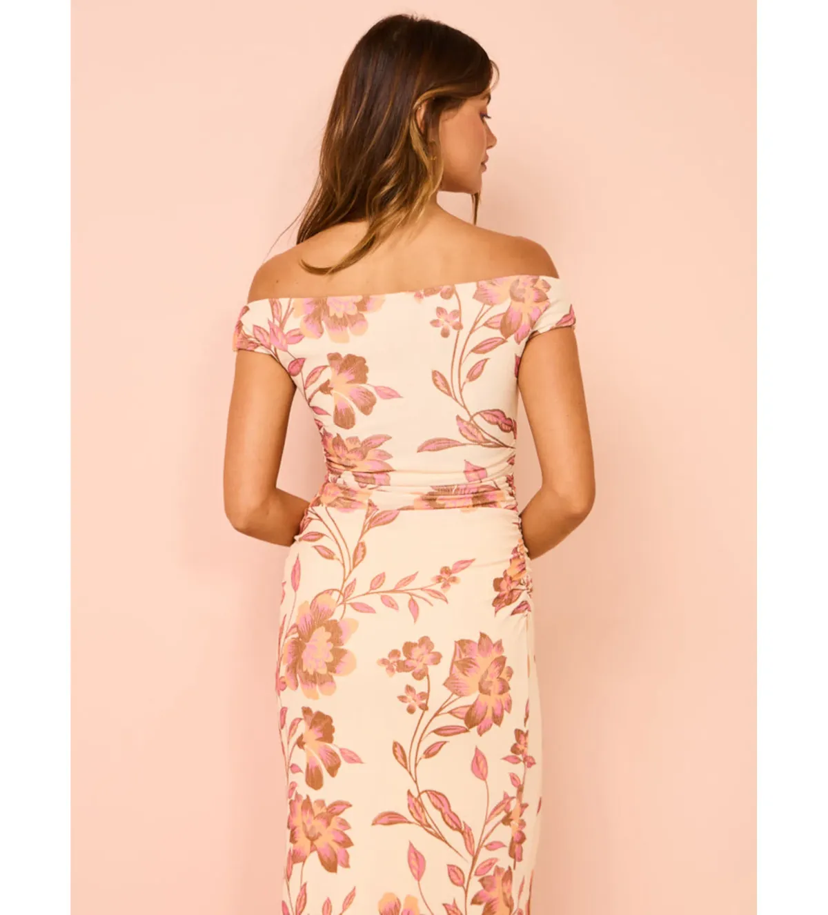 Ownley Ines Midi Dress Vanilla Floral Size XS/AU 6 - Image 4