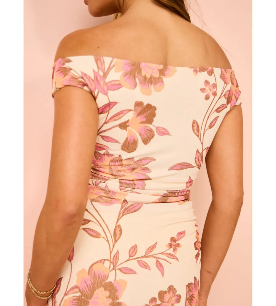 Ownley Ines Midi Dress Vanilla Floral Size XS/AU 6 for rent on The Volte - main image