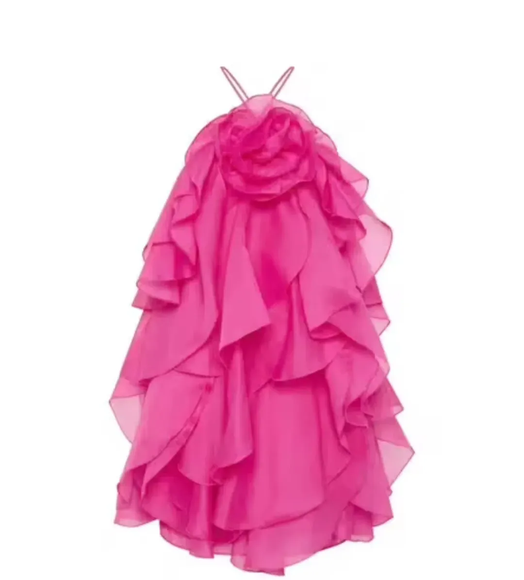 Aje Pandorea Layered Mini Dress Fuchsia for rent on The Volte - main image