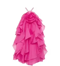 Aje Pandorea Layered Mini Dress Fuchsia for rent on The Volte - image 6