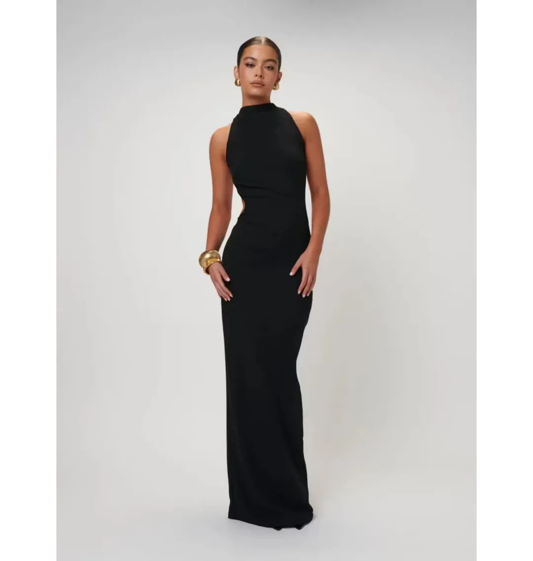 Effie Kats Ambre Gown Black XS for rent on The Volte - main image