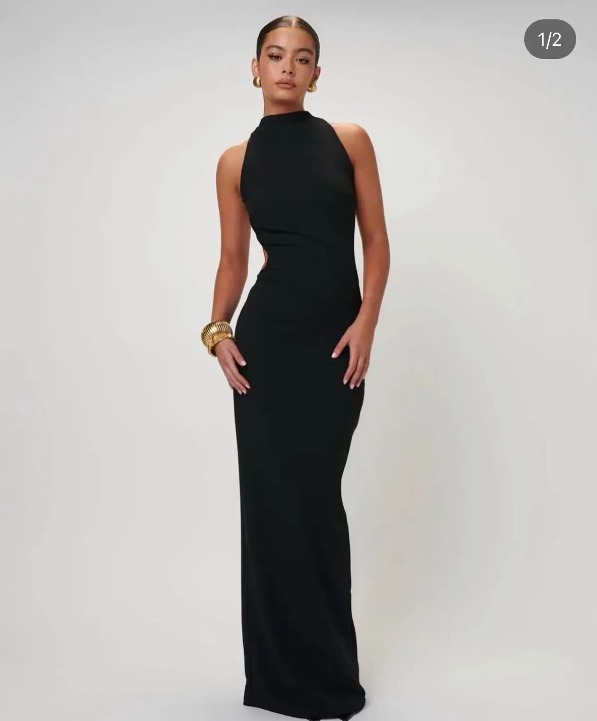 Effie Kats Ambre Gown Maxi Black Size AU 8 for rent on The Volte - main image