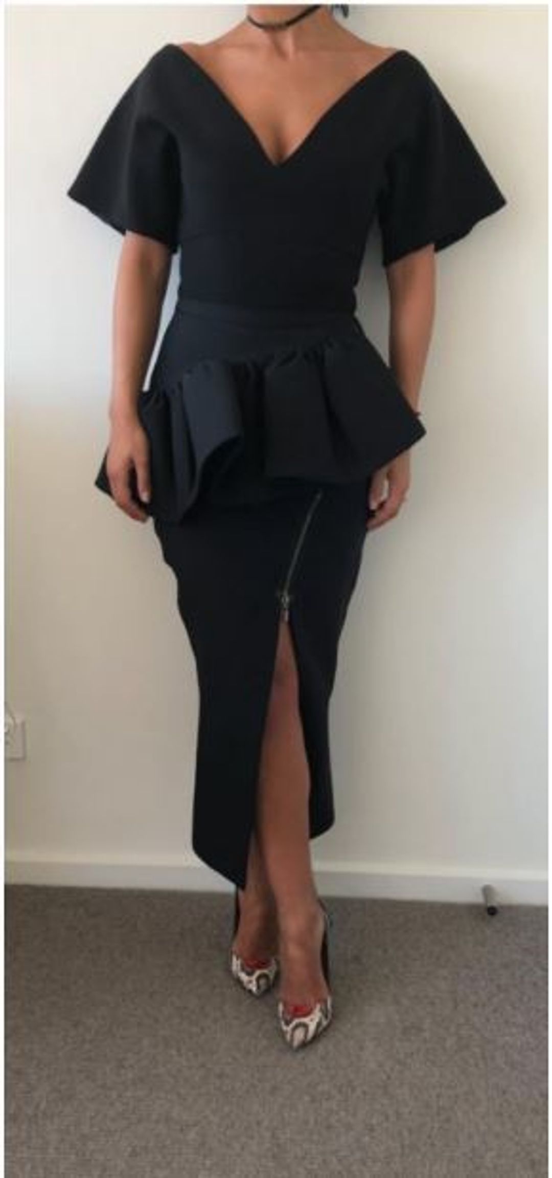 Maticevski top & skirt black size 8 for rent on The Volte - main image