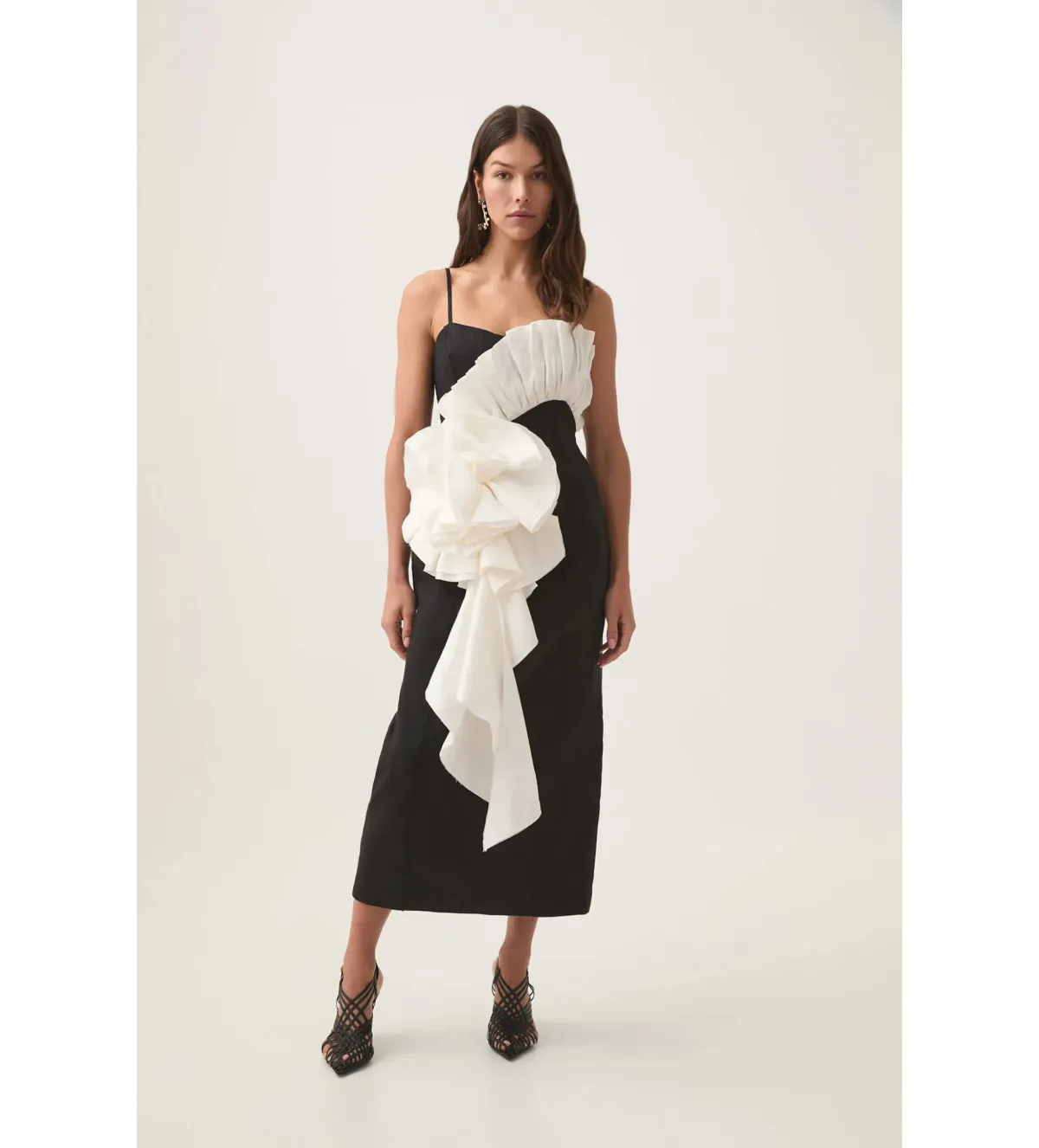 Aje Parallels Spiral Midi Dress Black Size 10 - Image 2