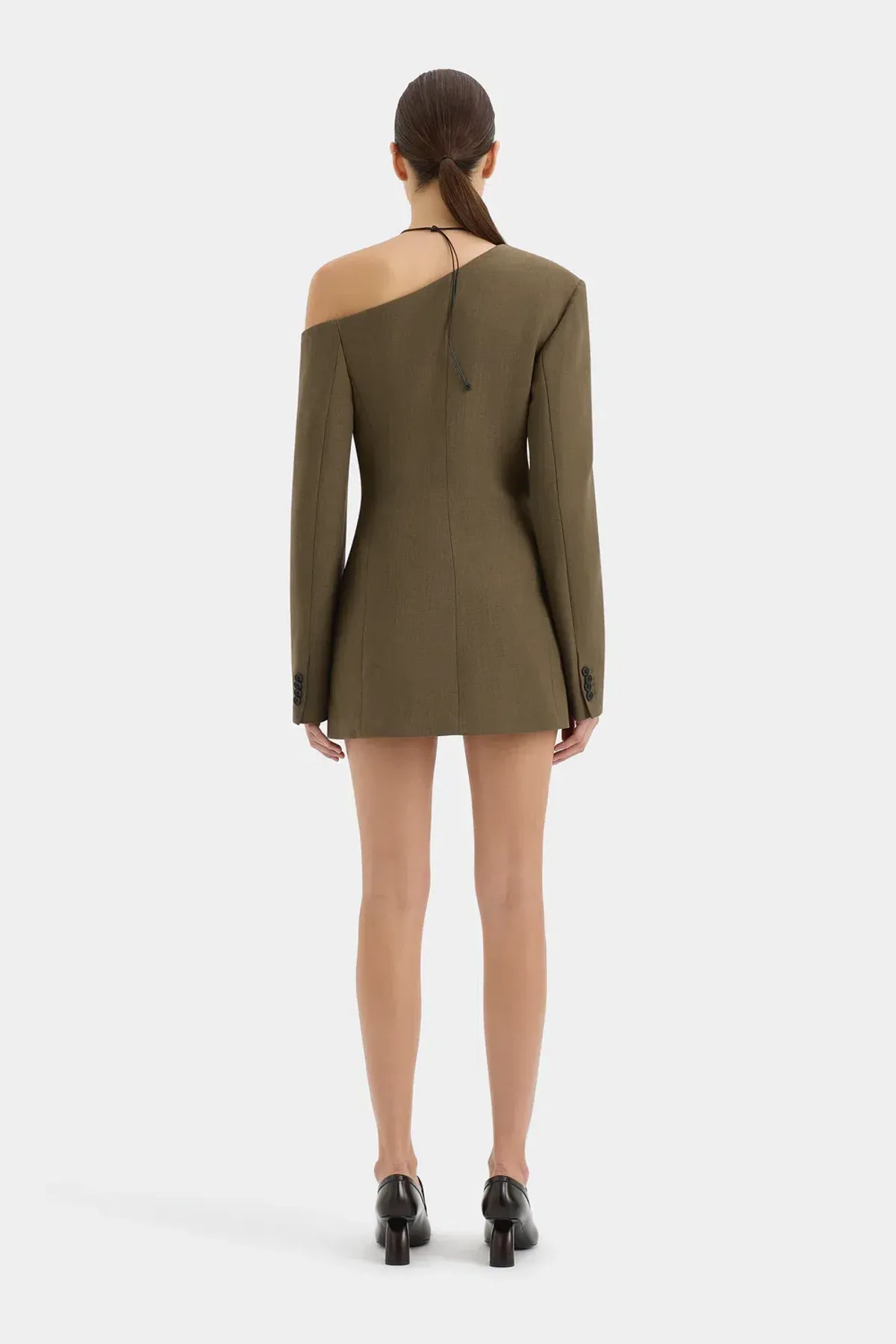 Sir The Label Sartoria Mini Dress Chocolate Marle Size 1 / AU 8 - Image 3