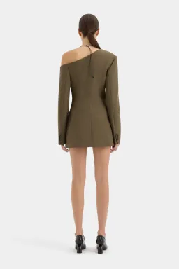 Sir The Label Sartoria Mini Dress Chocolate Marle Size 1 / AU 8 for rent on The Volte - image 3