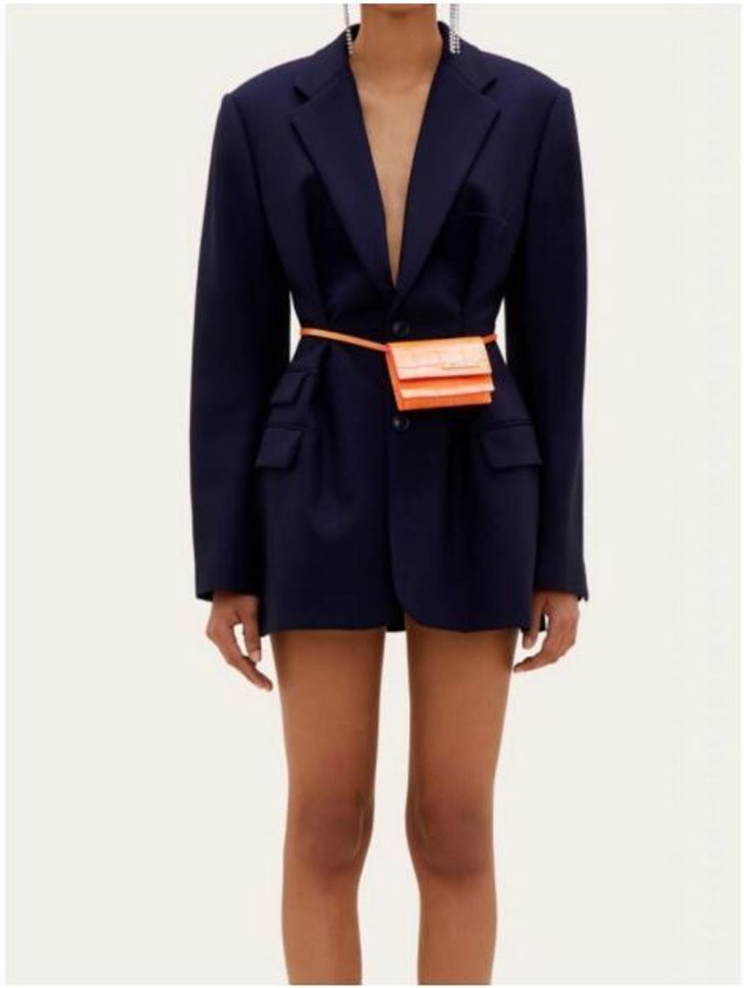 JACUEMUS Raffaella Jacket dress navy size 10 for rent on The Volte - main image