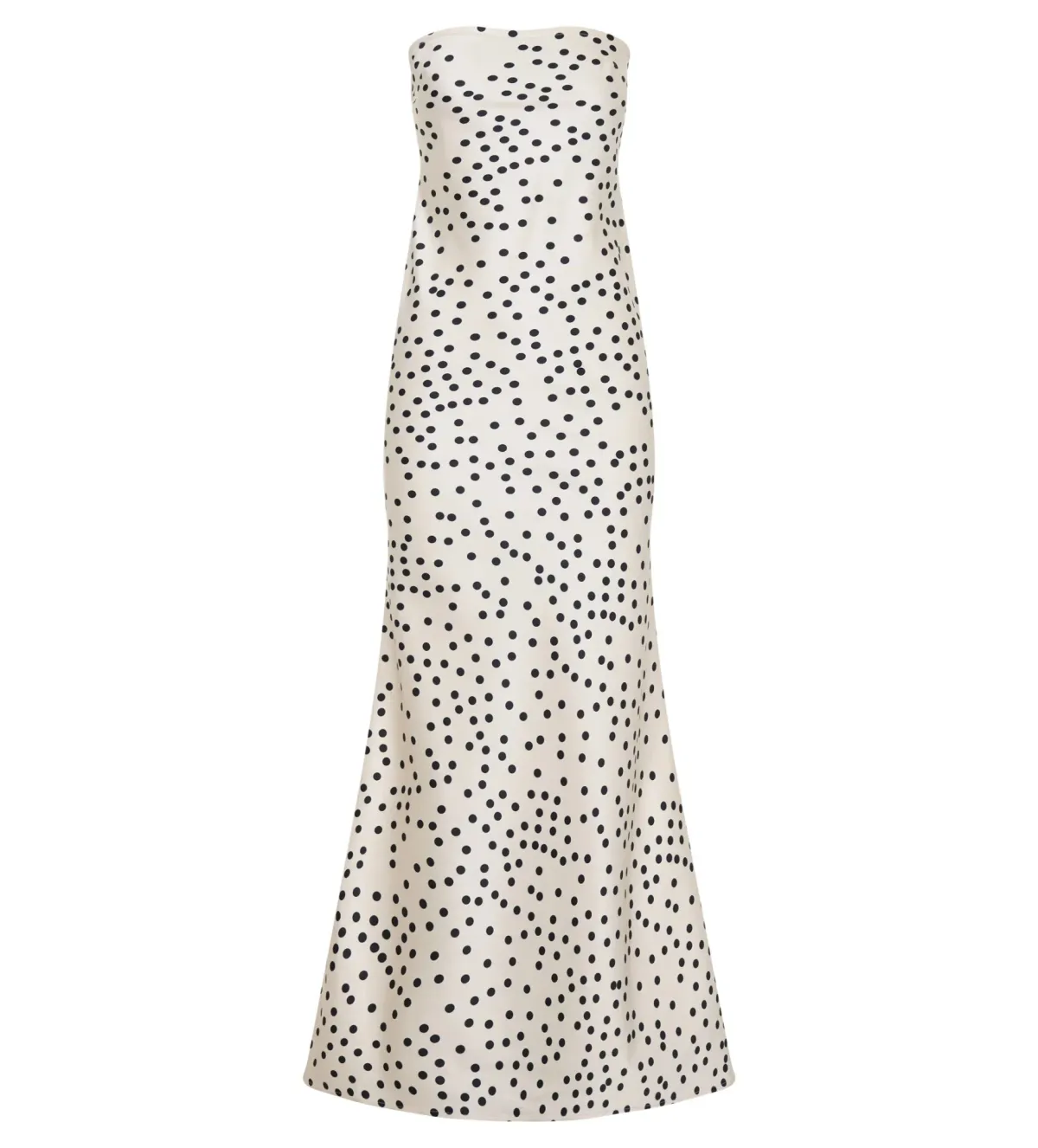 MESHKI Claudette Strapless Satin Maxi Dress Polka Dot Print Size S AU 8 - Image 5