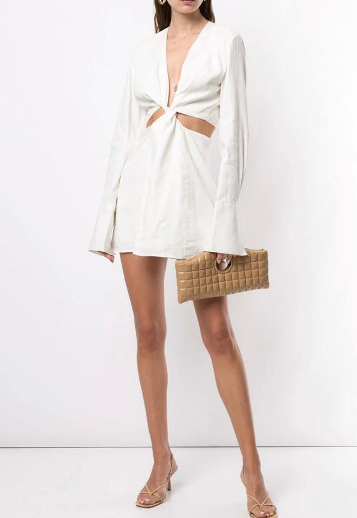 Anna Quan Harley Knot Detail Dress White Size 6 - Image 1