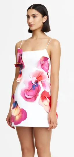 Acler Miltonrise Mini Dress White Print Size 8 for rent on The Volte - image 2