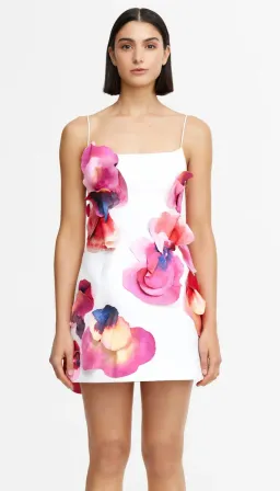 Acler Miltonrise Mini Dress White Print Size 8 for rent on The Volte - image 1
