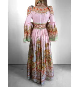Zimmermann Kaleidoscope Bell Sleeve Gown Multi Floral Size 3 AU 14 for rent on The Volte - image 5