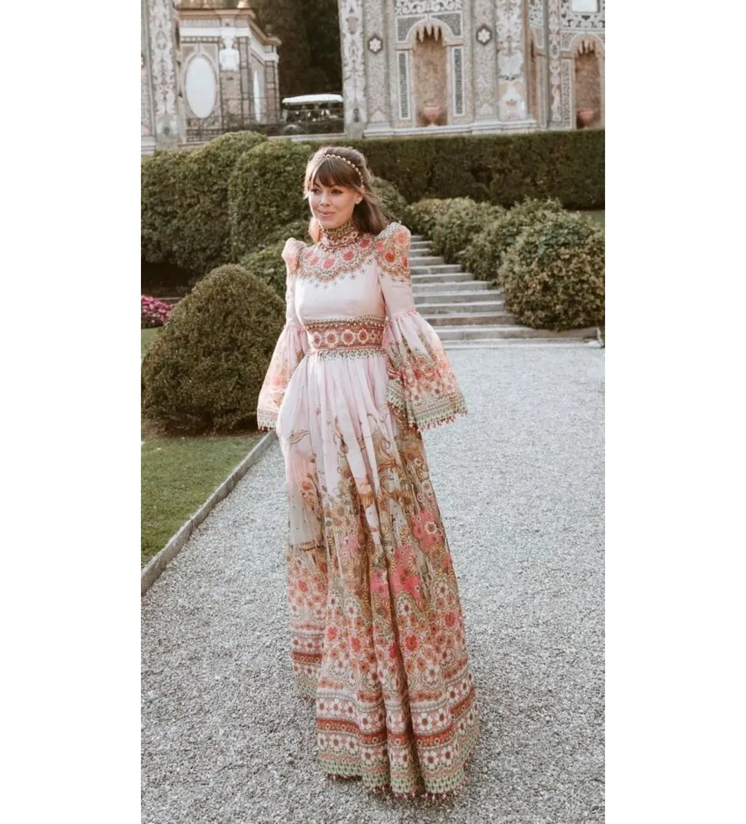 Zimmermann Kaleidoscope Bell Sleeve Gown Multi Floral Size 3 AU 14 for rent on The Volte - main image