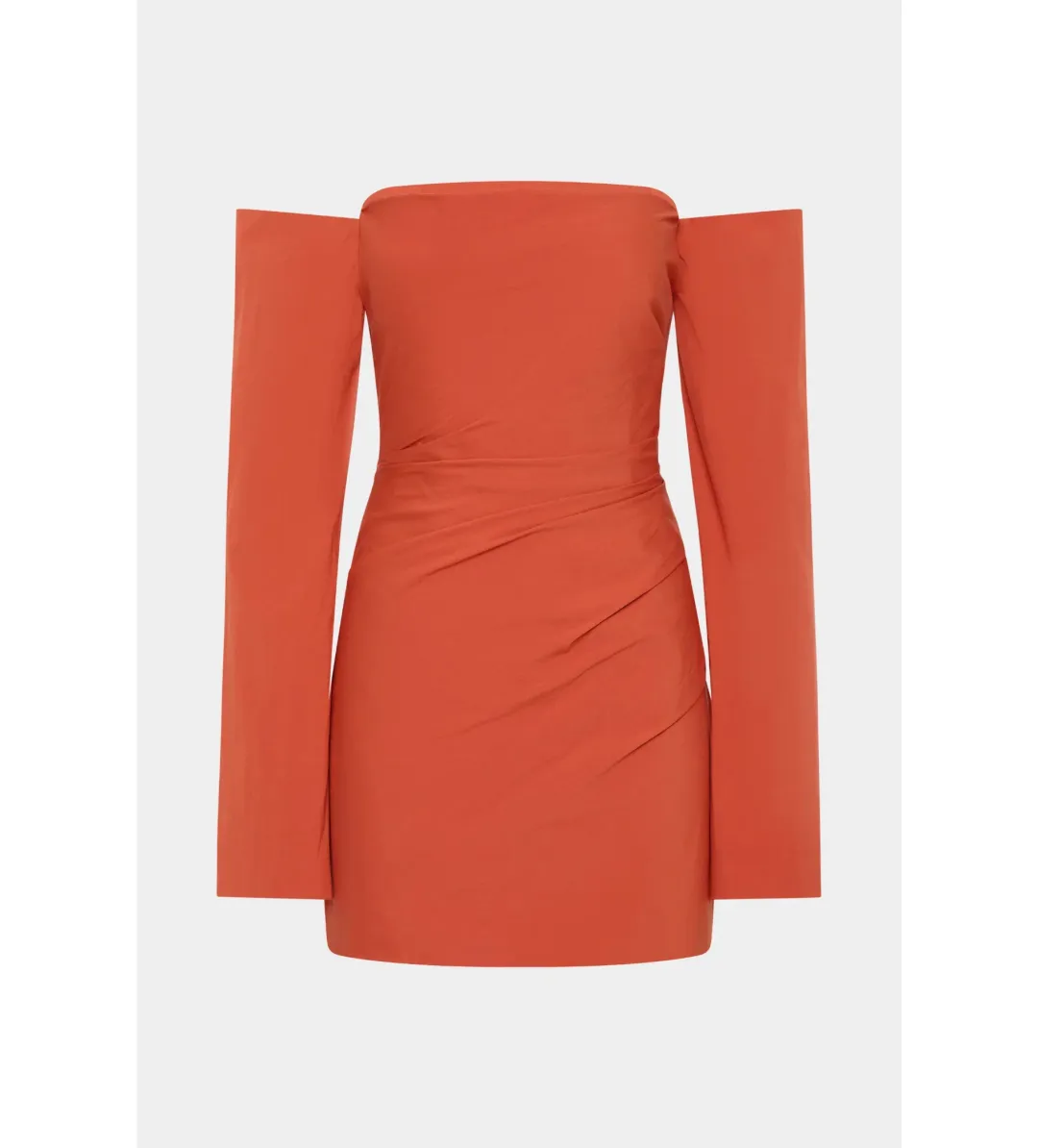 Sir the Label Rossana Off Shoulder Mini Dress Terracotta Size 1 AU 8 for rent on The Volte - main image