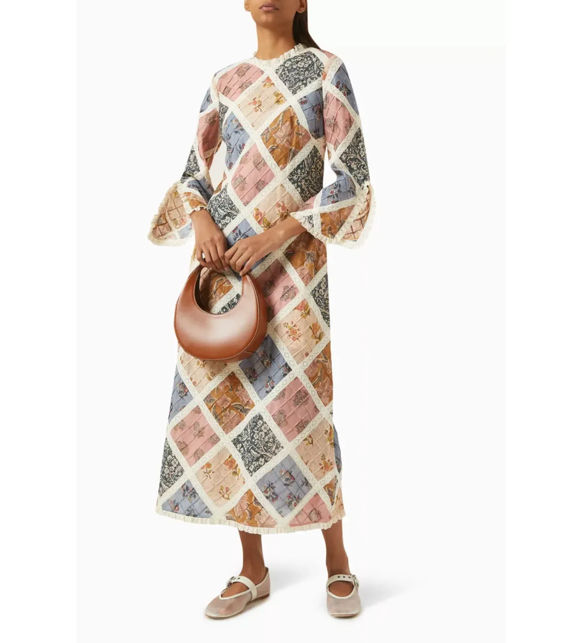 Zimmermann Tallow Lace Trim Midi Dress Multi Size 3 / Size AU 14 - Image 1