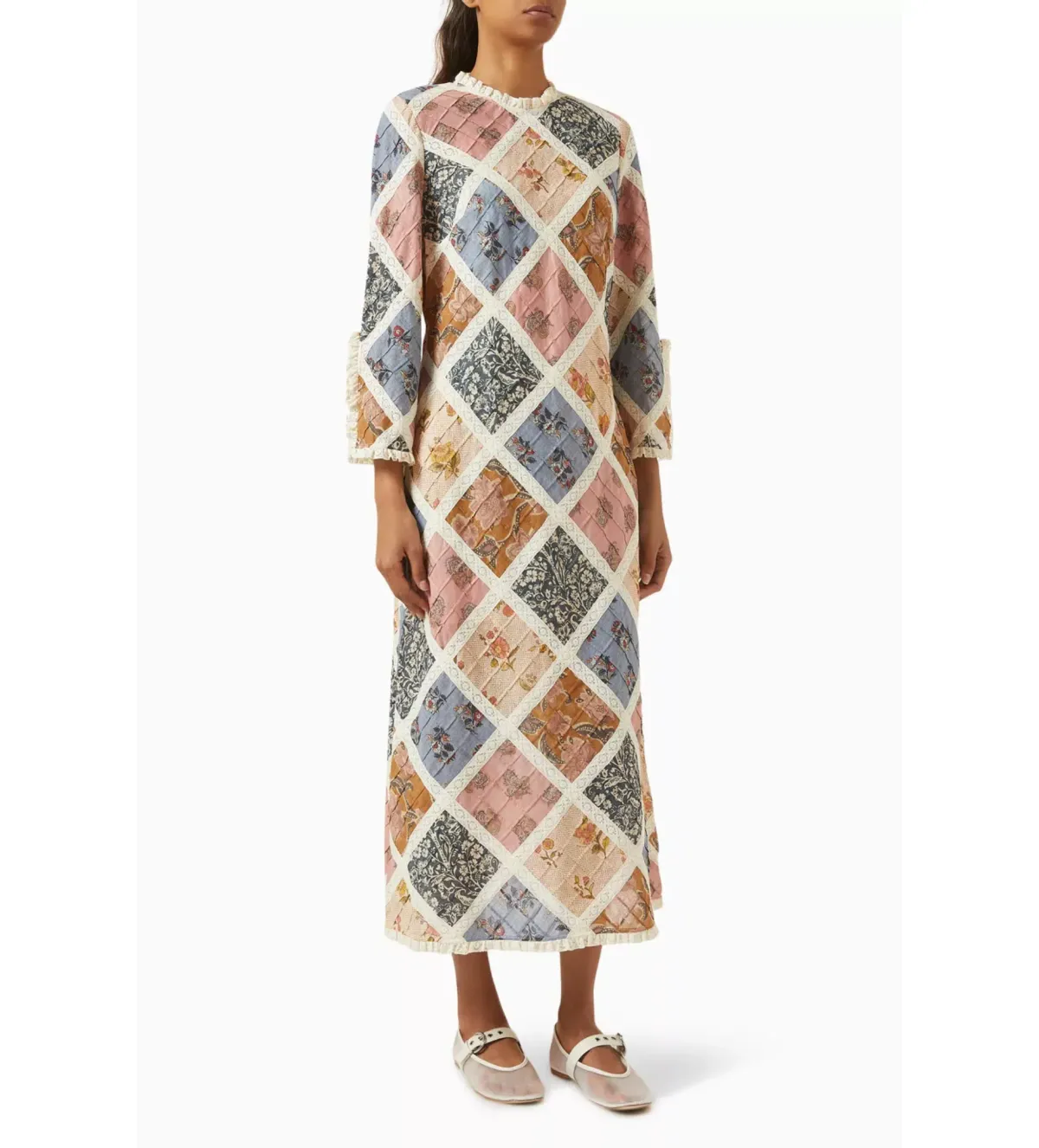 Zimmermann Tallow Lace Trim Midi Dress Multi Size 3 / Size AU 14 - Image 2