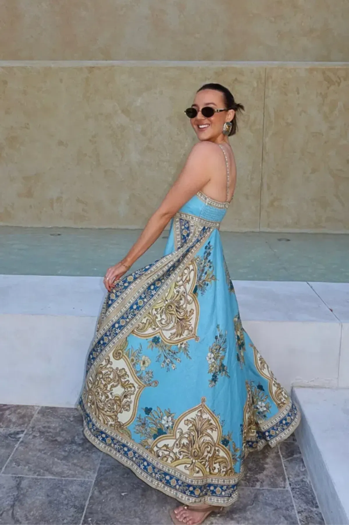Alemais Cassie Sundress Maxi Dress Print Size 14 - Image 3