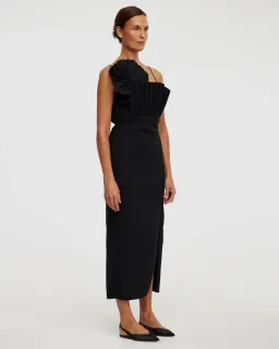 Acler Abbotsford Midi Dress Black Size 8 for rent on The Volte - image 3