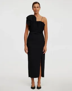 Acler Abbotsford Midi Dress Black Size 8 for rent on The Volte - image 1