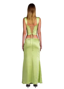 I Am Delilah Valerie Corset Size XS/AU 6 and Maxi Skirt Size S/AU 8 in Kiwi for rent on The Volte - image 2