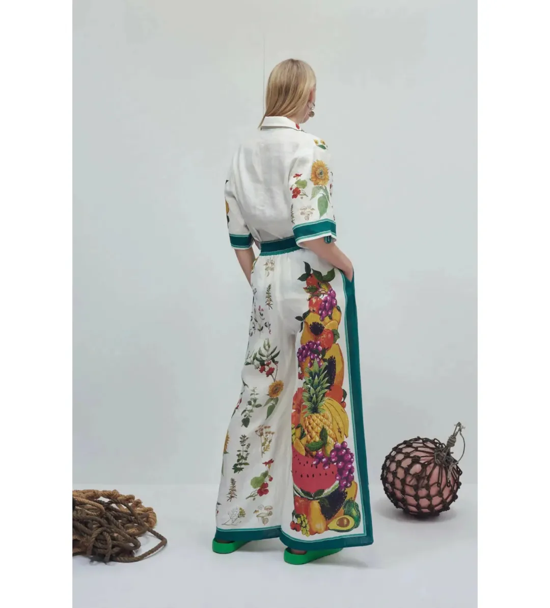 Alemais Frutta Shirt and Pants Set in Multi Size AU 14 for rent on The Volte - main image