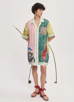 Alémais Rochester Mini Shirtdress Multi Size 16 for rent on The Volte - image 1