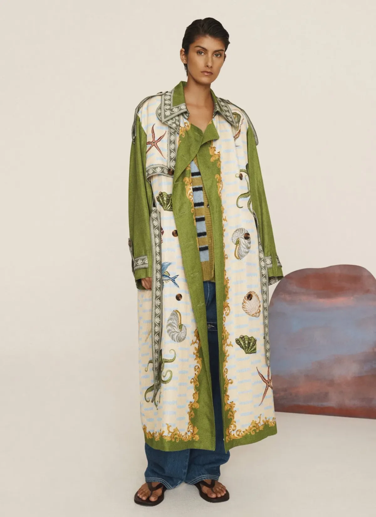 Alémais Bath House Trench Multi Size 14 for rent on The Volte - main image
