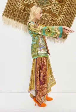 Alémais Clemenza Shirt and Scarf Skirt Set Multi Size 16 for rent on The Volte - image 2