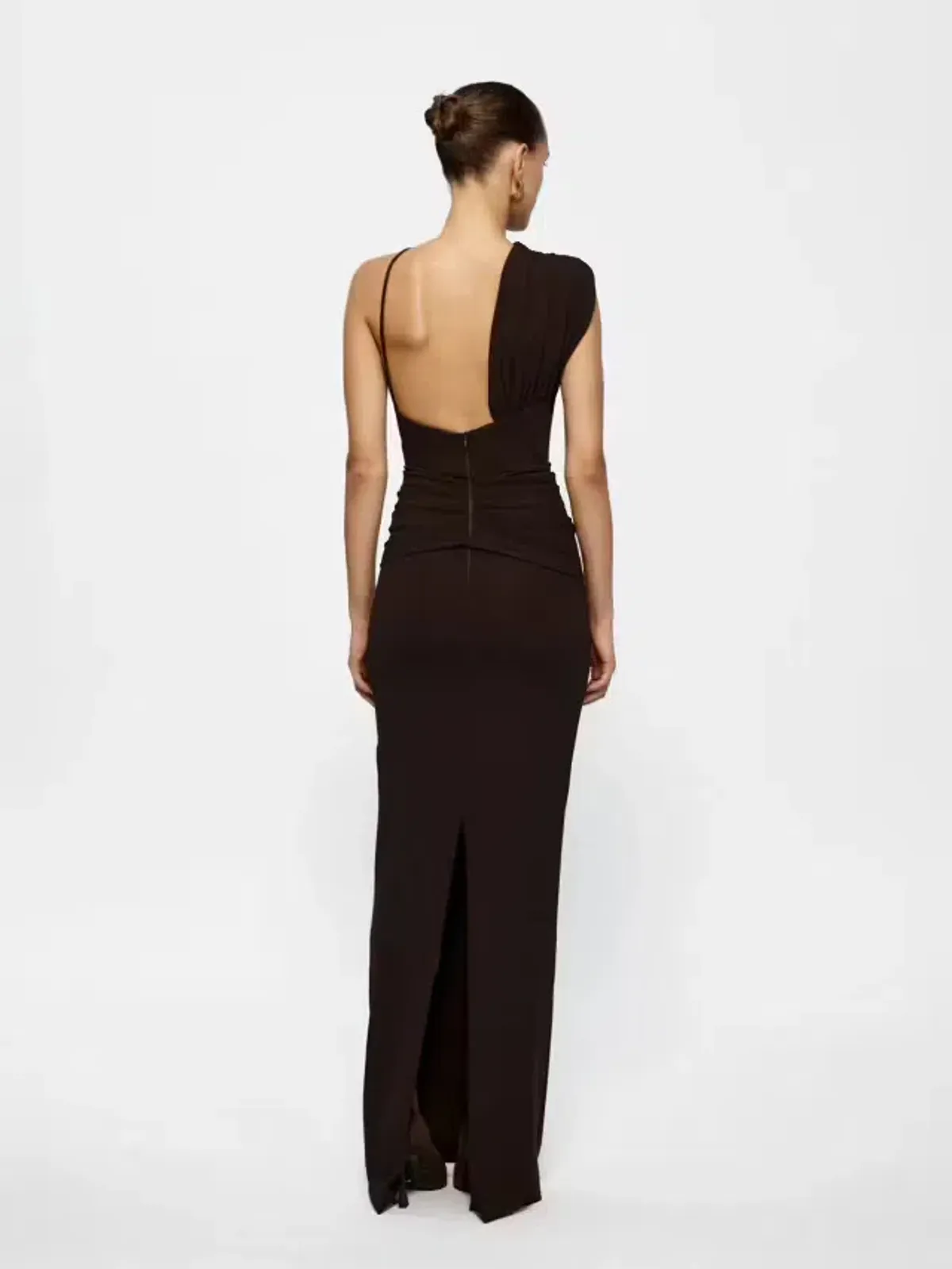 Effie Kats Greer Gown Coffee Brown Size 10 - Image 5
