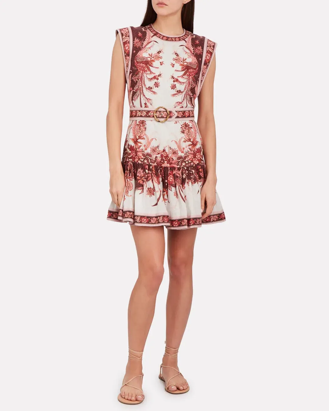 Zimmermann Wavelength Fluted Dress Print Size 12 for rent on The Volte - main image