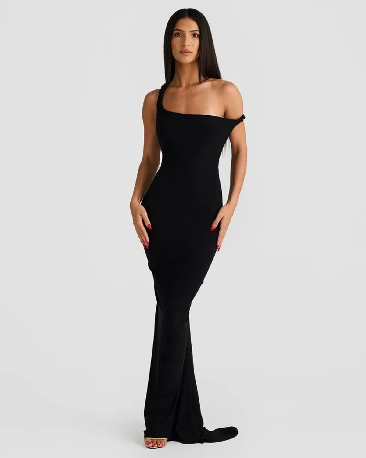 Melani the Label Maia Dress Maxi Black Size AU 6 - Image 1