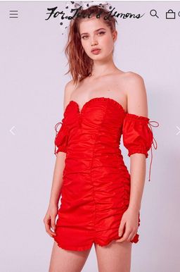 For love & lemons Jackson Shirred Mini Dress size 8 for rent on The Volte - image 4