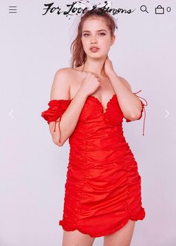 For love & lemons Jackson Shirred Mini Dress size 8 for rent on The Volte - image 2